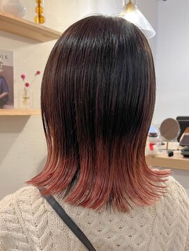 ミルヘアデザイン(mil hair design) イヤリングカラーインナーカラーハイライトフェイスフレーミング