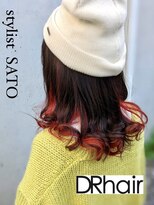 ディーアール(DR)&nbsp;インナーカラー×レディバッグオレンジ