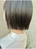 透明感カラー★20代30代ハイライトグレージュ切りっぱなしボブ