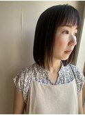 美髪矯正ストレートボブ