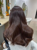 ベル(BHEL) ミルクティーベージュピンクベージュカラー顔周りレイヤー30代