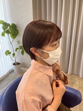 レターバイノベル(letter by novel) マッシュショートボブ丸みショート大人ショートボブ前髪あり