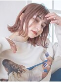 大人可愛い美髪20代30代ピンクベージュ６４