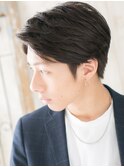 20代30代清潔感アースカラー七三分けメンズショートo札幌月寒