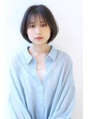簡単スタイリング丸みショートボブ