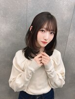 クム(kumu) 【kumu】ミディアムレイヤー/顔周りカット/栄/名古屋