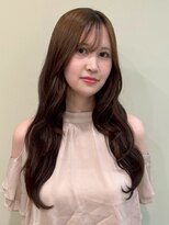 ユニバイリサ 天神大名店(uni by risa)&nbsp;ブラウンベージュカラー レイヤーカット 顔周りカット 20代 艶髪