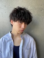 ルートバイドット 町田店(root by dot.) 波巻きパーマ×ミニウルフ