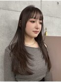 レイヤーカットラベンダーグレージュ20だ30代透明感カラーロング