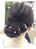 編み込みシニョン