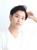 七三オールバックのサイドグラデーション