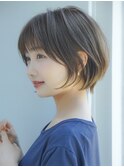 前髪あり大人ショートボブ20代30代40代【AIN.表参道】川原大地