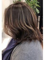 ネックス 表参道本店(nex)&nbsp;【nex表参道】白髪　ハイライト　大人ミディアム