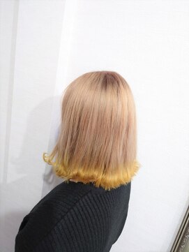 ヘアーアンドアイラッシュ チェイン(HAIR&EYELASH CHAIN) 【Before⇔Ａｆｔｅｒ】ペールベージュ×イエロー