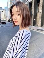 レトン 銀座(leton)&nbsp;ペールベージュ/外ハネボブ/大人かわいい/セクションカラー[銀座