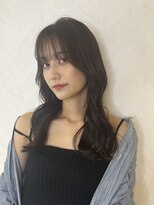 ロンド ストラーダ 心斎橋(Lond strada)&nbsp;韓国前髪顔周りロング×インナーグレージュ[心斎橋/髪質改善]