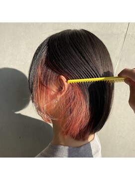 グランツヘアー(Glanz hair) 淡いインナーローズレッド