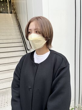 カフ(CAF) CAF FUKO/レイヤーボブ/ミルクベージュカラー/大阪/心斎橋