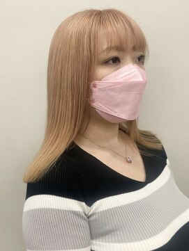 コト 福井大和田店(coto) 福井　大和田　ハイトーンカラー　ピンクベージュ　ケアブリーチ