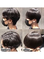 エノア 銀座(ENORE)&nbsp;メンズ縮毛矯正でくせ毛改善！自然なストレートマッシュスタイル