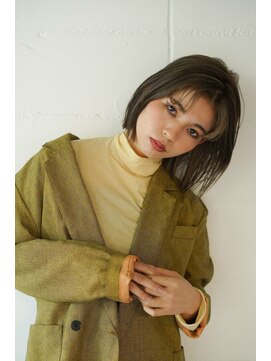 シェル 立川(shell) くびレイヤーエモージュ前髪モテベージュレイヤーミディ【立川】