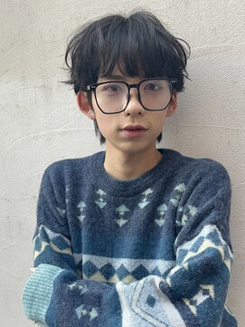 ゼスト フィーノ(ZEST fino) マッシュパーマ+ショートウルフ アッシュブラック/立川