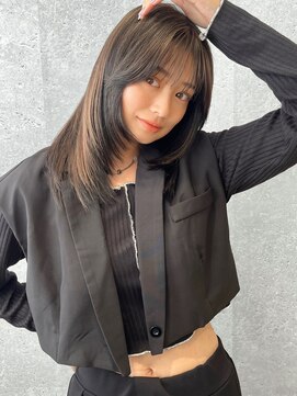 アース 三軒茶屋店(HAIR&MAKE EARTH) 三軒茶屋_レディース_ロング_ストレート_レイヤー_ブリーチ_小顔