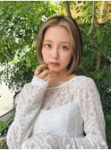 ハイトーングラデーションインナーカラーボブ