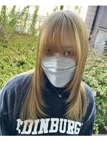 ヘアーズ ギャラリー 堺店(Hair's Gallery)&nbsp;顔周りレイヤー/イエローカラー