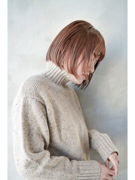 ギークス(GEEKS) 【GEEKS渋谷】ウォームブラウン/切りっぱなしボブ/冬カラー/小顔