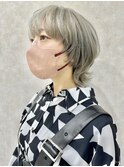 #コンパクトウルフ/10代/20代/30代/ホワイトベージュ/中性ウルフ