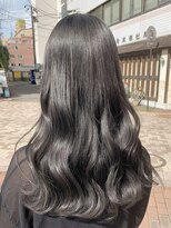ミリ(mm)&nbsp;暗髪カラー 地毛風グレージュ ダークグレージュ 髪質改善 仙台
