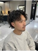 サーフカール　シャドウパーマ　ウルフパーマ　センターパート
