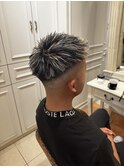 ホワイト系メッシュ スキンフェード