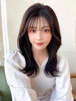 ラルユー 金山(LallYou)&nbsp;暗髪で出せるこなれ感！フェイスレイヤー×ナチュラルセミロング