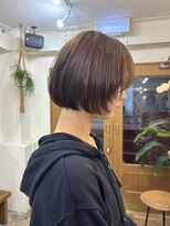 シエン 恵比寿(CIEN)&nbsp;ブリーチなし柔らかベージュ/レイヤーボブ/顔まわりカット恵比寿