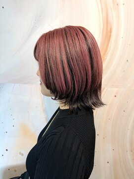 クラン(cLan.) 【アンブレラカラーPINK×BLACK×ハッシュカット】byミヤガワ