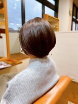 ヘアーブランドジン ティアラ(HAIR BRAND Jin Tiara)&nbsp;大人ショートボブ×白髪ぼかしカラー【松山美容室】