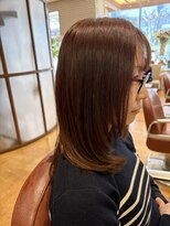 ジュール ドゥJour doux レイヤーカット 内巻きワンカール 暖色カラー