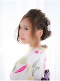 《Barretta/蒲田93》☆浴衣・着付け☆編み込みくるりんぱ☆