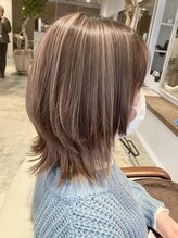 ナルヘアー 越谷(Nalu hair) 30代40代50代越谷/白髪ぼかし/ミルクティー/ホワイトシルバー