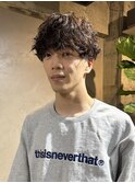 メンズ無造作ニュアンスマッシュカットパーマ（表参道原宿）