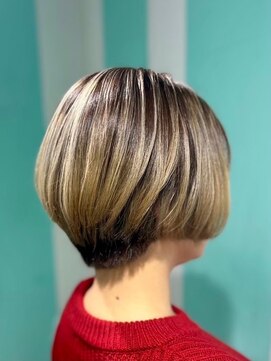 マティーナ ヘアー 池袋(Matina hair) 【ハンサムショート×バレイヤージュ】20代30代40代50代