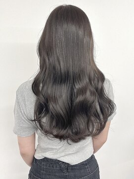 ノウハウ キョウト(KNOWHOW kyoto) ブリーチなしダブルカラー/透け感グレージュ/暗髪ロング