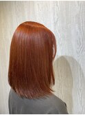 鮮やかなブラットオレンジ【TELA HAIR 公津の杜店】