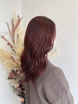 アンジュール ブリーチなしカラー暖色×イノアカラー