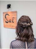 結婚式お呼ばれヘアセット