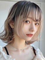 レヴ 草加店(LEV.)&nbsp;イメチェン　外はね　ボブ　美髪　ワイドバング　ブルーブラック