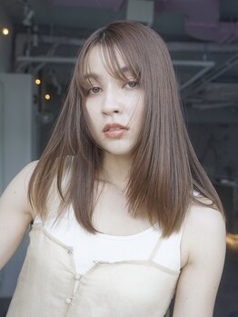 キユ(qiyu)の写真/【新しい自分に出会えるqiyuのカラーレシピ】カラーリストの経験から、ブリーチ無で透明感溢れるカラーに♪