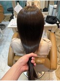 ●杉浦イメチェン外ハネボブ美髪ワイドバングレイヤー縮毛矯正33